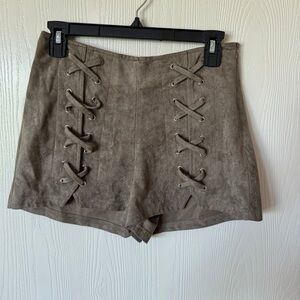 Suede shorts
